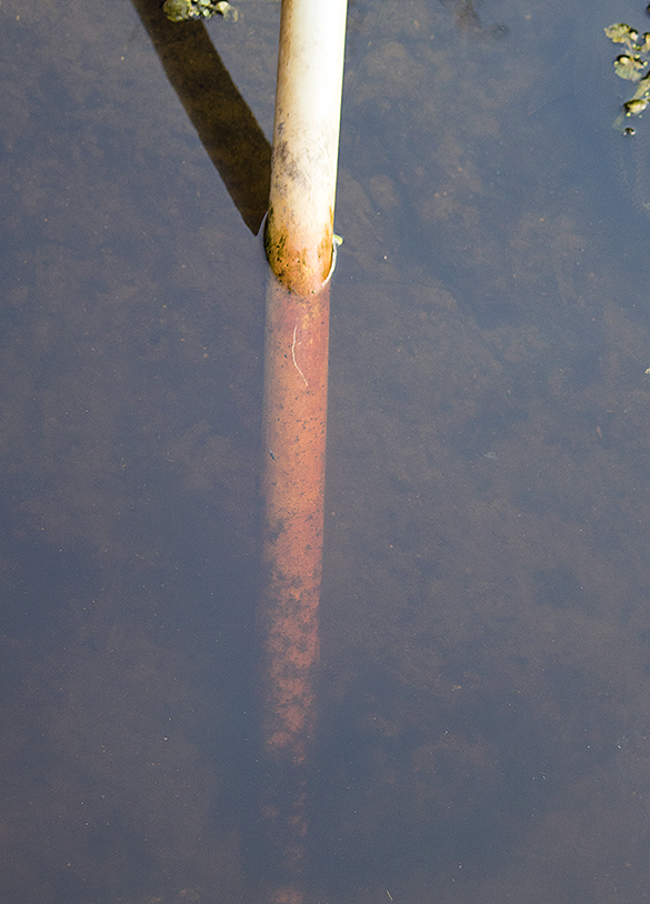 pipe with stain