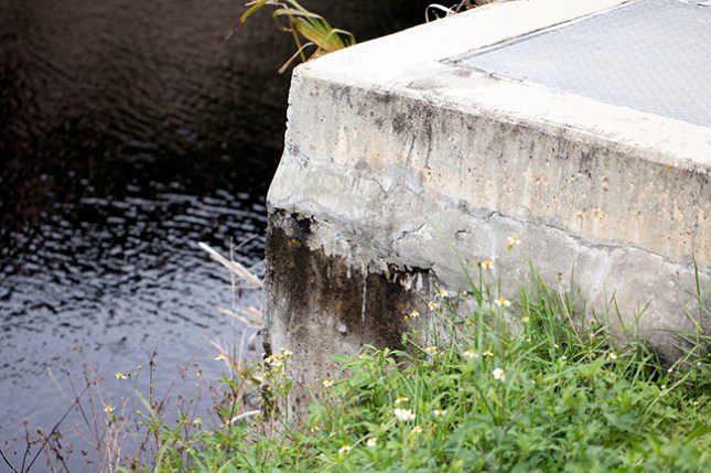 concrete by wall